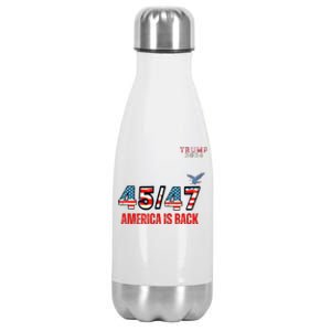 Take America Back American Flag Trump 2024 Women Gifts Stainless Steel Insulated Water Bottle