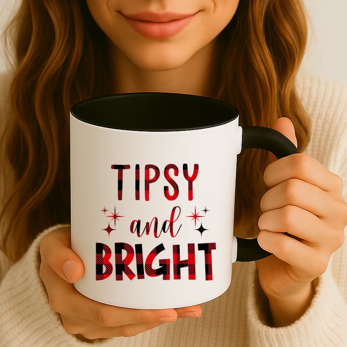 Tipsy And Bright Christmas Holiday Funny Mug