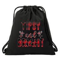 Tipsy And Bright Christmas Holiday Funny Drawstring Bag
