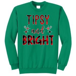 Tipsy And Bright Christmas Holiday Funny Sweatshirt