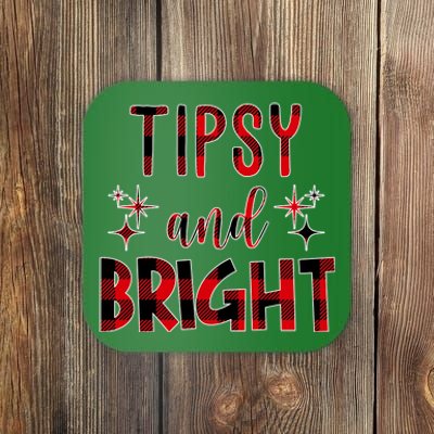 Tipsy And Bright Christmas Holiday Funny Coaster