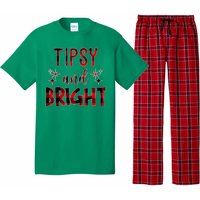 Tipsy And Bright Christmas Holiday Funny Pajama Set