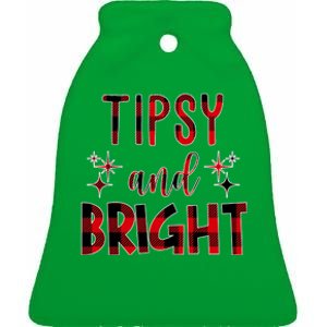 Tipsy And Bright Christmas Holiday Funny Ceramic Bell Ornament