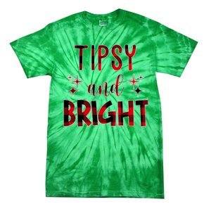 Tipsy And Bright Christmas Holiday Funny Tie-Dye T-Shirt