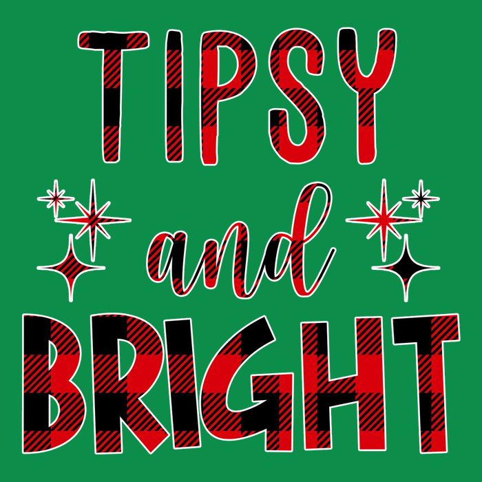 Tipsy And Bright Christmas Holiday Funny Kids T-Shirt