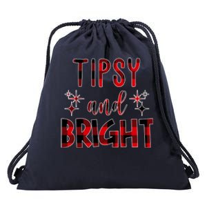 Tipsy And Bright Christmas Holiday Funny Drawstring Bag