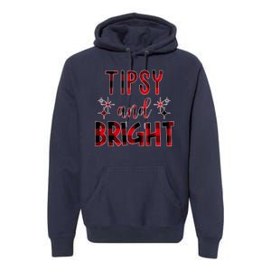 Tipsy And Bright Christmas Holiday Funny Premium Hoodie