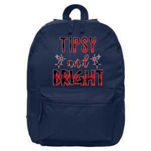 Tipsy And Bright Christmas Holiday Funny 16 in Basic Backpack