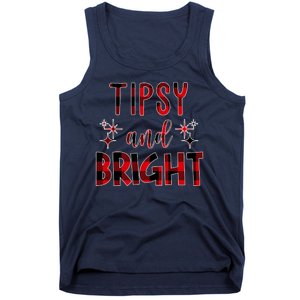 Tipsy And Bright Christmas Holiday Funny Tank Top