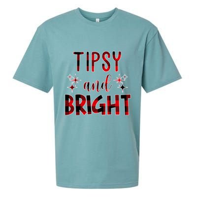 Tipsy And Bright Christmas Holiday Funny Sueded Cloud Jersey T-Shirt