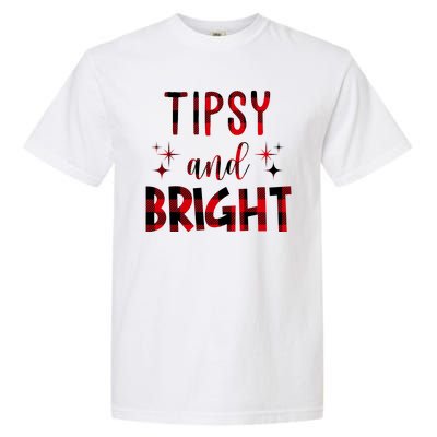 Tipsy And Bright Christmas Holiday Funny Garment-Dyed Heavyweight T-Shirt