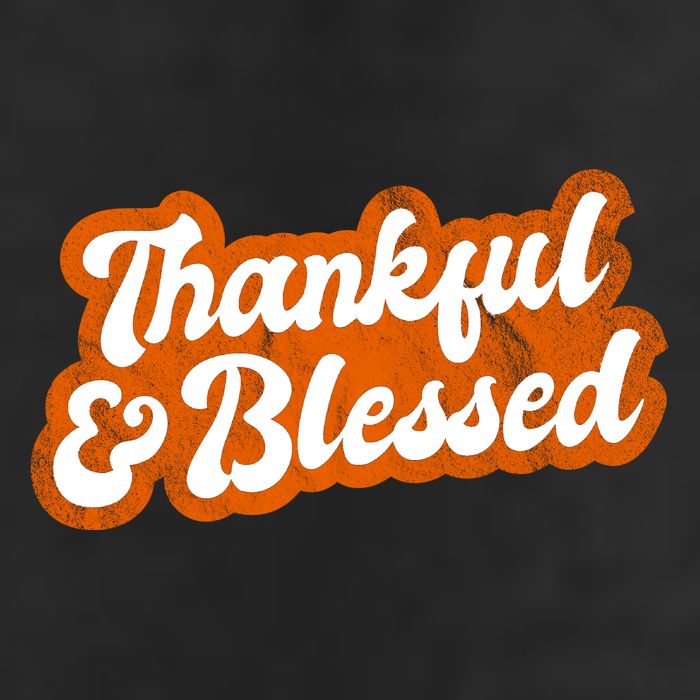 Thankful And Blessed Retro Distressed Logo 7 Panel Mesh Trucker Snapback Hat