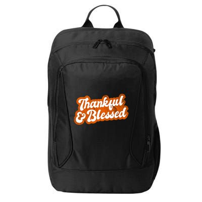 Thankful And Blessed Retro Distressed Logo City Backpack