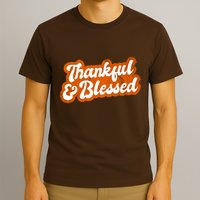 Thankful And Blessed Retro Distressed Logo T-Shirt