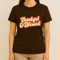 Thankful And Blessed Retro Distressed Logo T-Shirt