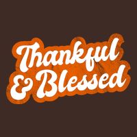 Thankful And Blessed Retro Distressed Logo T-Shirt