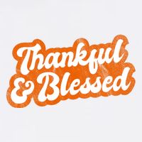 Thankful And Blessed Retro Distressed Logo Garment-Dyed Sweatshirt