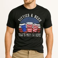Titties And Beer ThatS Why IM Here Funny Beer Cooling Performance Crew T-Shirt