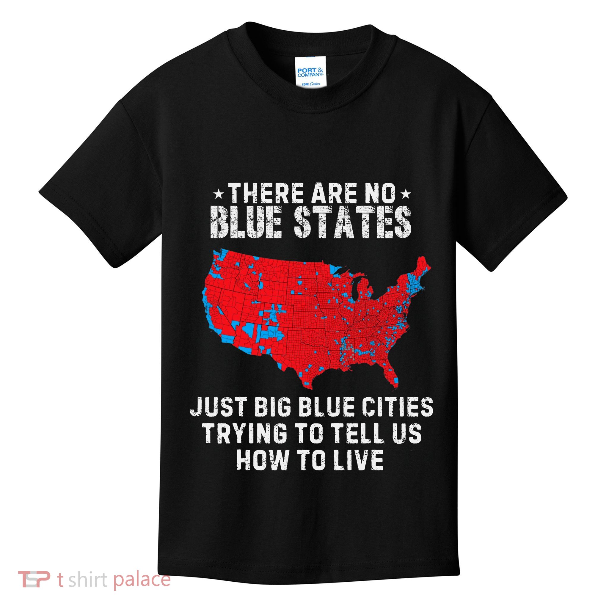 There Are Blue States Just Big Blue Cities Trying To Tell Us Kids T-Shirt