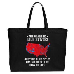 There Are Blue States Just Big Blue Cities Trying To Tell Us Cotton Canvas Jumbo Tote