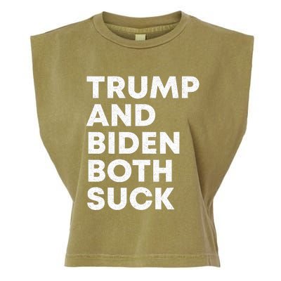 Trump And Biden Both Suck Anti Trump Anti Biden Garment-Dyed Women's Muscle Tee