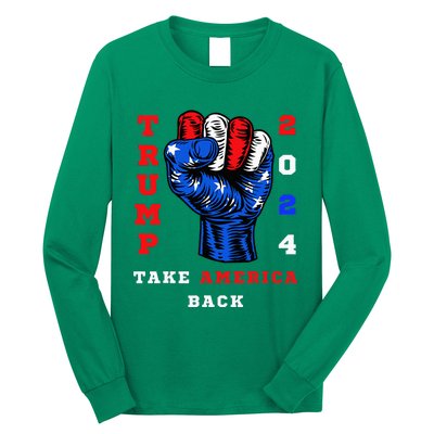 Take America Back Trump 2024 Maga Republicans Patriotic Long Sleeve Shirt