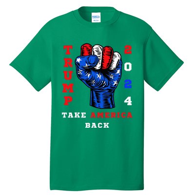 Take America Back Trump 2024 Maga Republicans Patriotic Tall T-Shirt