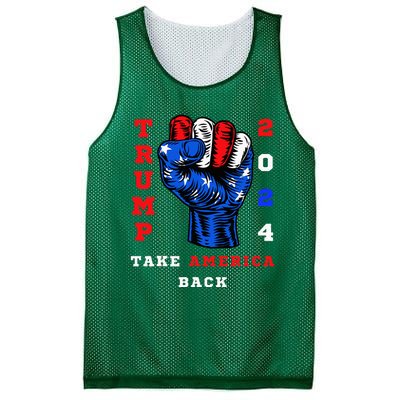 Take America Back Trump 2024 Maga Republicans Patriotic Mesh Reversible Basketball Jersey Tank