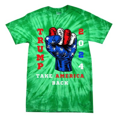 Take America Back Trump 2024 Maga Republicans Patriotic Tie-Dye T-Shirt