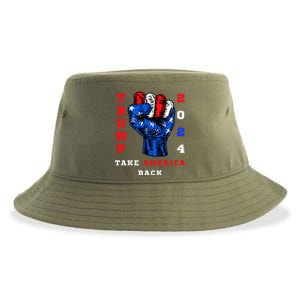 Take America Back Trump 2024 Maga Republicans Patriotic Sustainable Bucket Hat