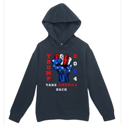 Take America Back Trump 2024 Maga Republicans Patriotic Urban Pullover Hoodie