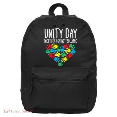 Together Against Bullying Kids Unity Day Orange Anti Bully 16 in Basic Backpack