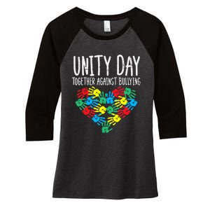 Together Against Bullying Kids Unity Day Orange Anti Bully Women's Tri-Blend 3/4-Sleeve Raglan Shirt