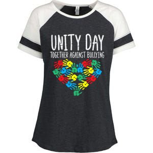 Together Against Bullying Kids Unity Day Orange Anti Bully Enza Ladies Jersey Colorblock Tee