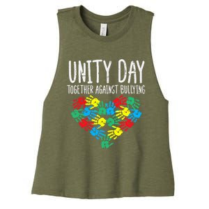 Together Against Bullying Kids Unity Day Orange Anti Bully Women's Racerback Cropped Tank