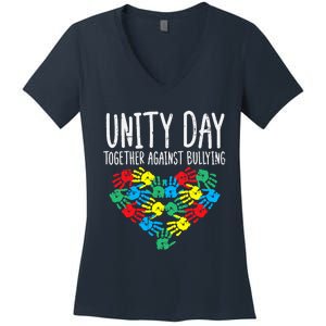 Together Against Bullying Kids Unity Day Orange Anti Bully Women's V-Neck T-Shirt