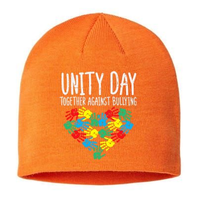 Together Against Bullying Kids Unity Day Orange Anti Bully Sustainable Beanie