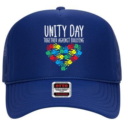 Together Against Bullying Kids Unity Day Orange Anti Bully High Crown Mesh Back Trucker Hat