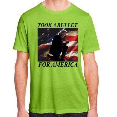 Took A Bullet For America Donald Trump Usa Adult ChromaSoft Performance T-Shirt