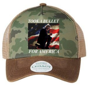 Took A Bullet For America Donald Trump Usa Legacy Tie Dye Trucker Hat