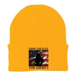 Took A Bullet For America Donald Trump Usa Knit Cap Winter Beanie