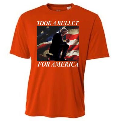 Took A Bullet For America Donald Trump Usa Cooling Performance Crew T-Shirt