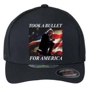 Took A Bullet For America Donald Trump Usa Flexfit Unipanel Trucker Cap