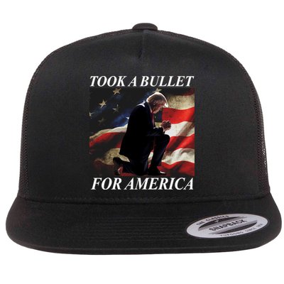 Took A Bullet For America Donald Trump Usa Flatbill Hat