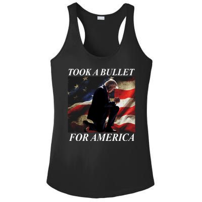 Took A Bullet For America Donald Trump Usa Ladies PosiCharge Competitor Racerback Tank