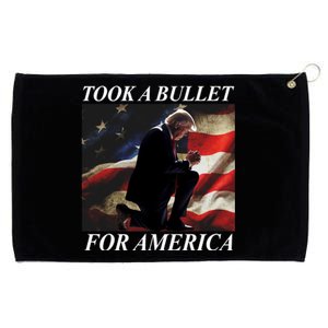 Took A Bullet For America Donald Trump Usa Grommeted Golf Towel