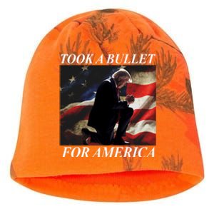 Took A Bullet For America Donald Trump Usa Kati - Camo Knit Beanie