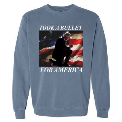 Took A Bullet For America Donald Trump Usa Garment-Dyed Sweatshirt