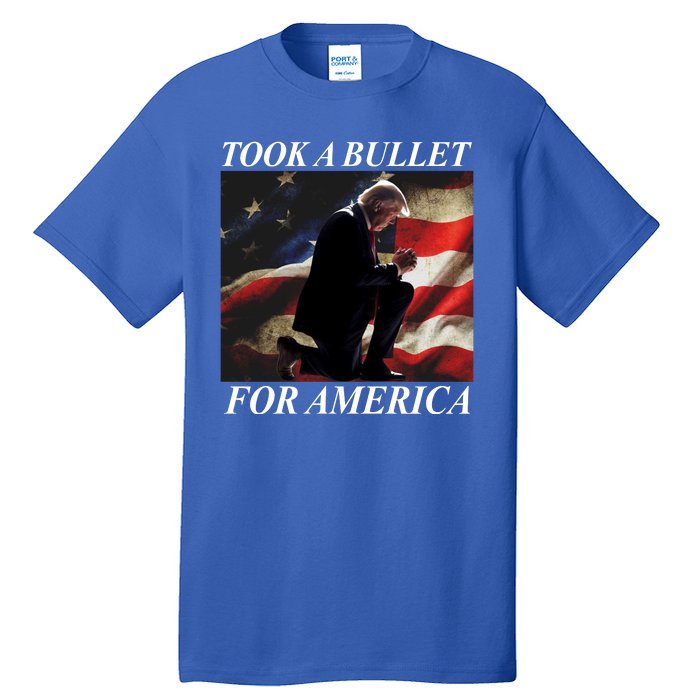 Took A Bullet For America Donald Trump Usa Tall T-Shirt