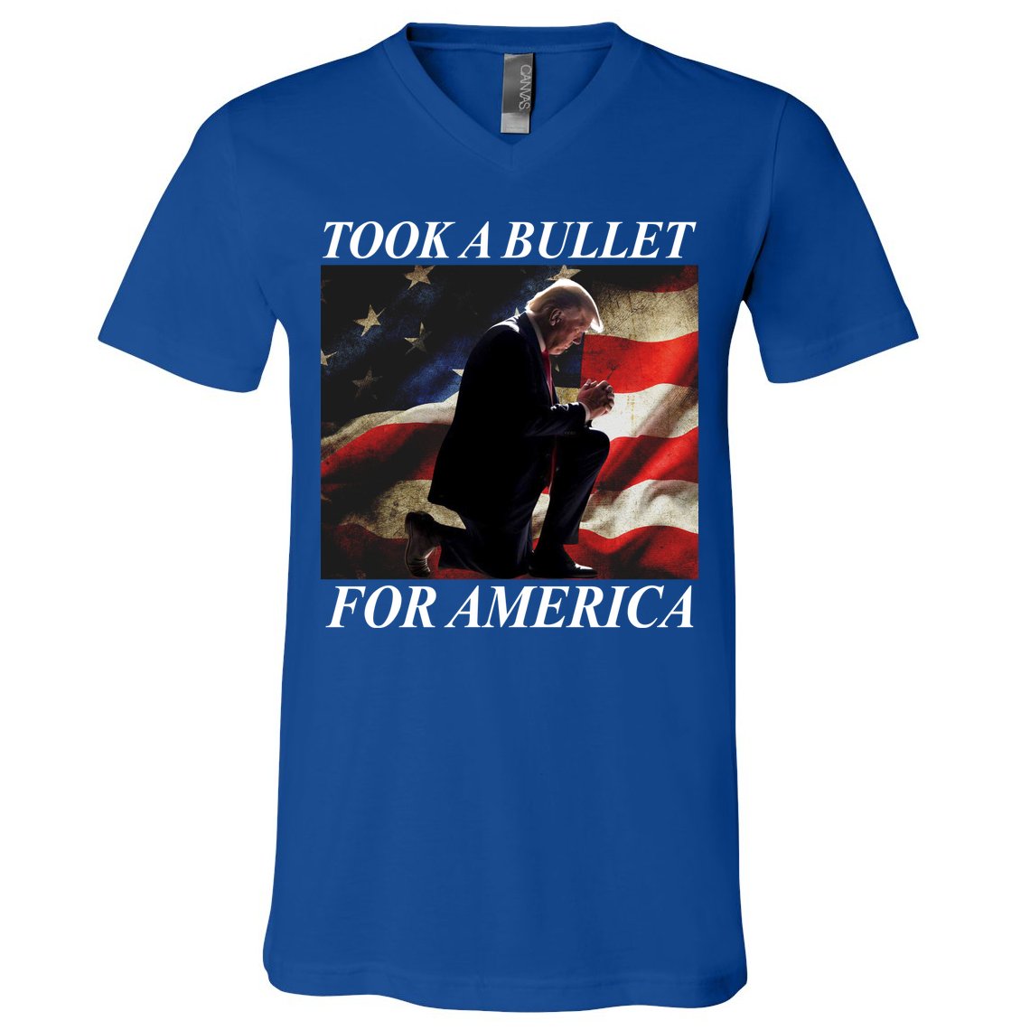 Took A Bullet For America Donald Trump Usa V-Neck T-Shirt